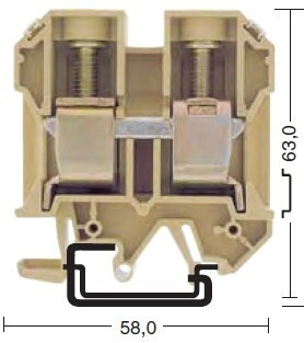 C030356.010A- BORNE DE PASO SAK 35MM EN PA BEIGE EX